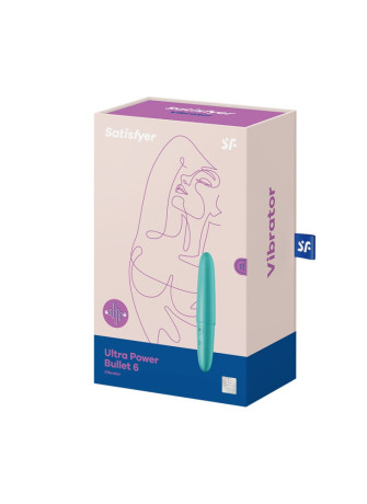 Vibromasseur turquoise USB Ultra Power Bullet 6 Satisfyer - CC597741